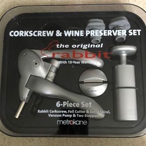 The original rabbit corkscrew and wine preserver